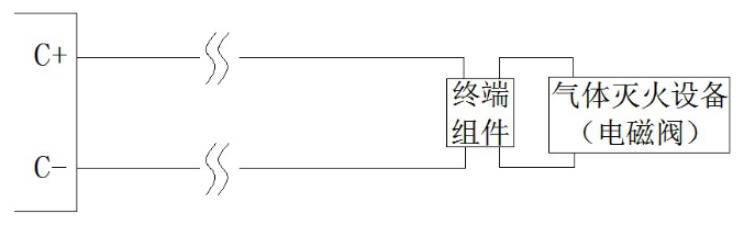 JBF5016安徽气体灭火控制器喷洒启动输出接线示意图